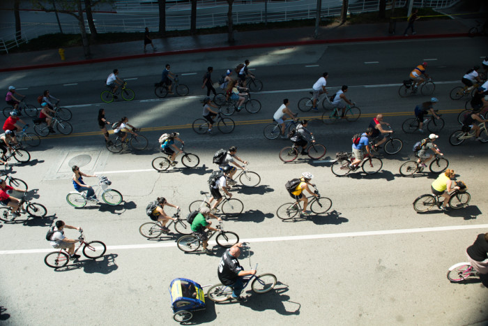 Wasserman Foundation Supports Iconic Wilshire Blvd. CicLAvia