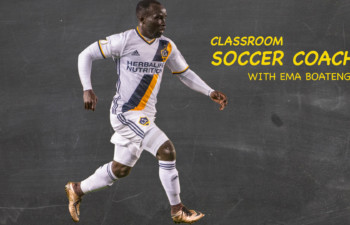 Classroom Soccer Coach with LA Galaxy Star Ema Boateng