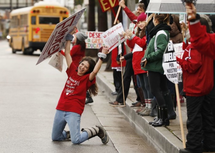 Amid LAUSD teachers’ strike, L.A. County supervisors vow more funding for schools