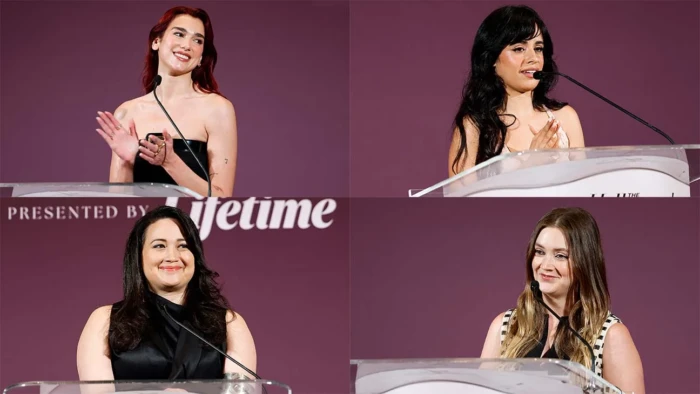 Dua Lipa, Camila Cabello, Lily Gladstone, Billie Lourd Present $1M in College Scholarships to High School Seniors at THR’s Women in Entertainment Gala